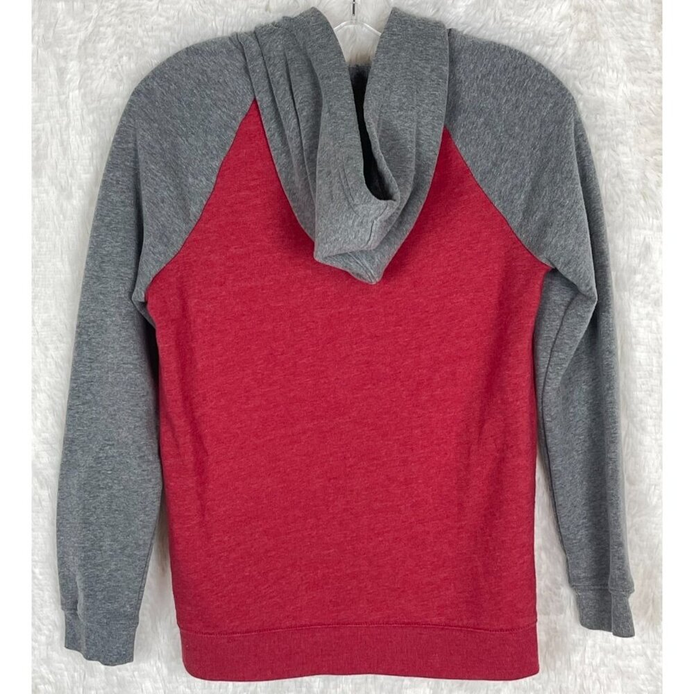 Cat & Jack Boys Large (12/14) Zip Up Hoodie Heather Red Heather Gray - Picture 4 of 4
